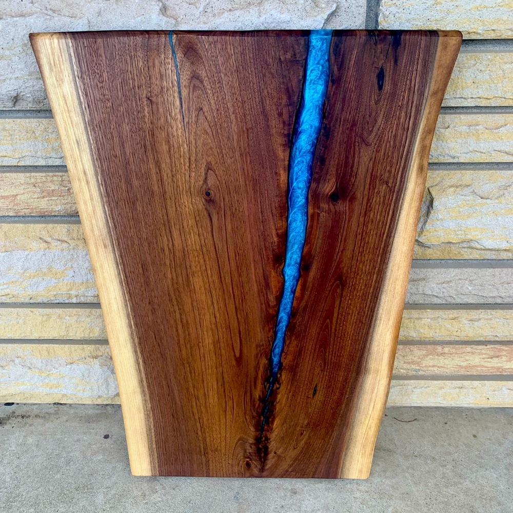Handmade live edge charcuterie serving board